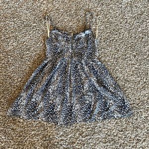 Gorgeous light weight blue and tan dress